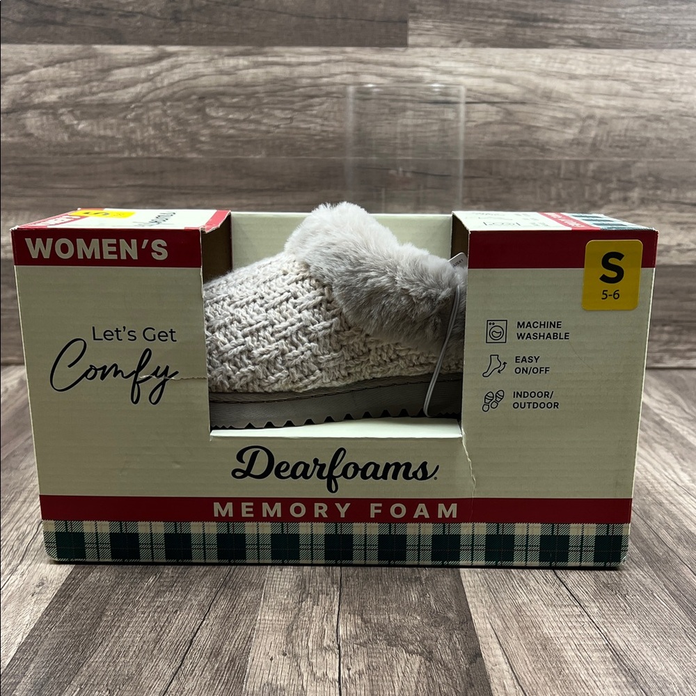 Dearfoams Women's Knit Slippers - Cream